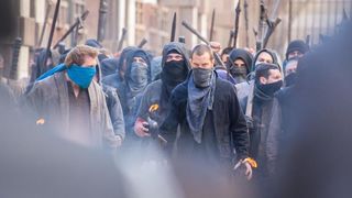 Jamie Dornan na setu snimanja filma Robin Hood Origins