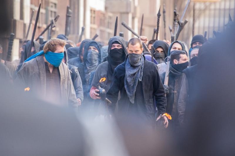 Jamie Dornan na setu snimanja filma Robin Hood Origins