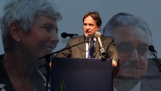 Zadar, 19032011.
Sportska dorana u Benkovcu.
Obiljezavanje 21. obljetnice HDZ-a u Benkovcu.
Na slici: ministar Bozidar Kalmeta
Foto: Vladimir Ivanov / CROPIX