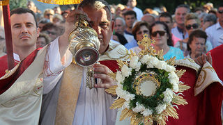 Arbanasi: Procesija povodom blagdana Tijelova 19. lipnja 2014.  foto: Bernard Kotlar