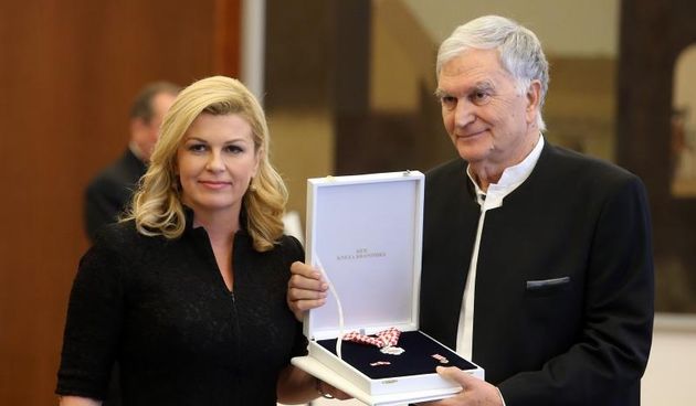 Predsjednica Grabar Kitarović i akademik Nikola Bašić