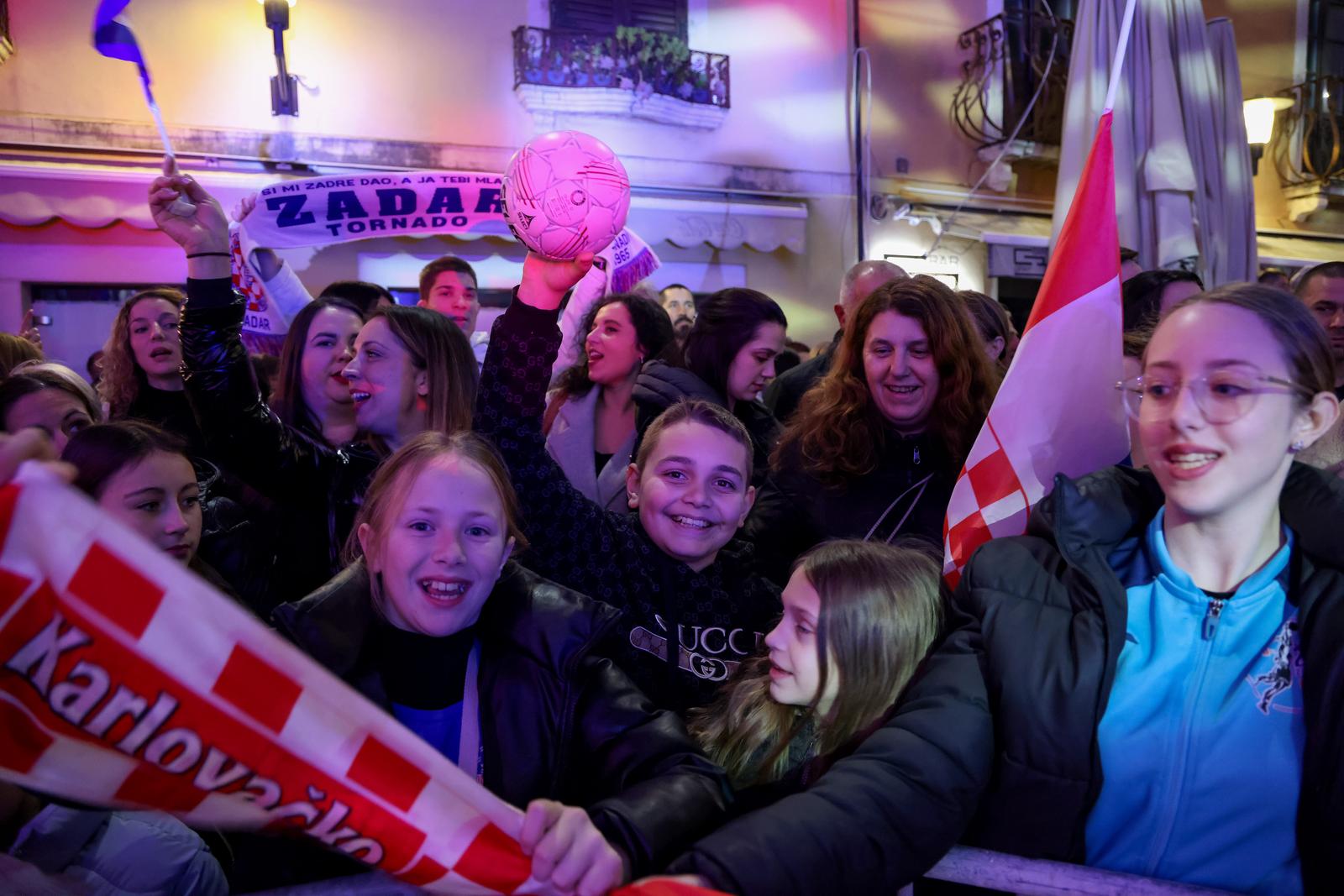 Doček rukometaša u Zadru Doček rukometaša u Zadru