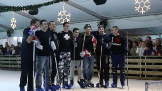 Zadarski hokejaši izazvali su splitske te su se sastali na zadarskom Forumu kako bi odigrali prijateljsku utakmicu.  Photo: Filip Brala/PIXSELL