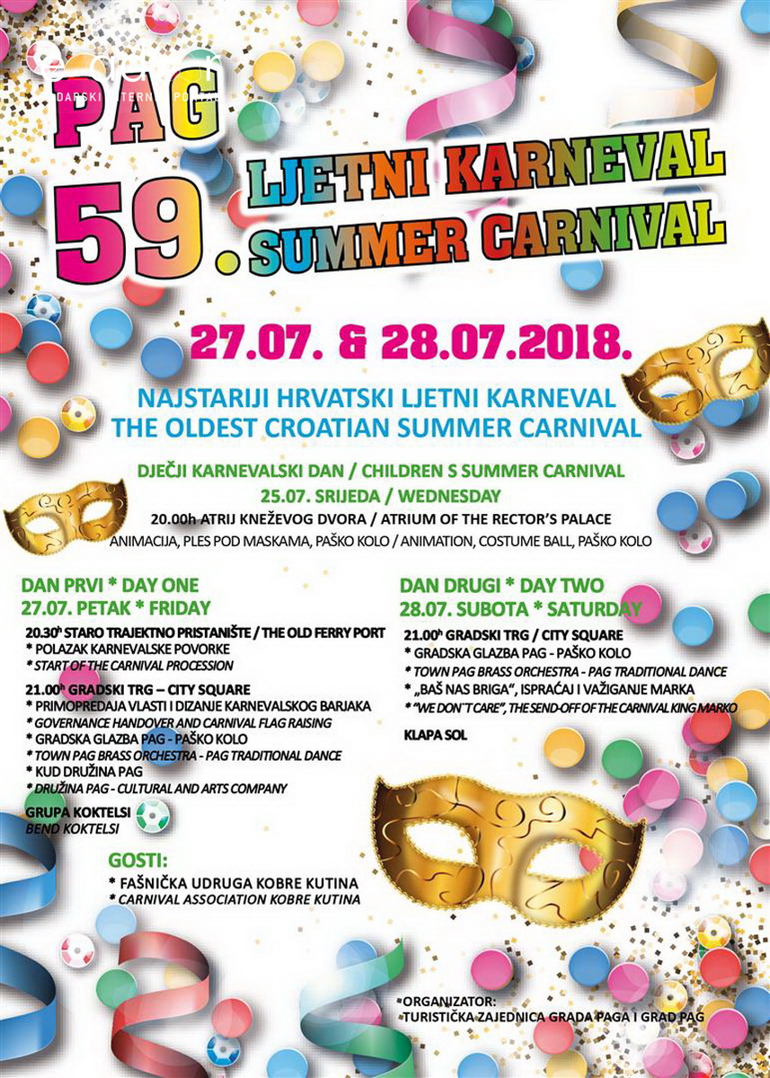 Dječjim karnevalskim danom započeo 59. Paški ljetni karneval