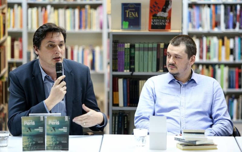 Zagreb – U knjiznici Bogdan Ogrizovic odrzana je promocija novog romana iz biblioteke Balkan Noir: Mima i kvadratura duga, Zelimir Peris. Photo: Petar Glebov/PIXSELL