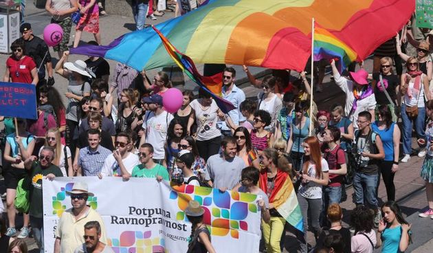15.06.2013., Zagreb – 12. Zagreb Pride povorka, najveca dosad, prosla glavnim Trgom bana Jelacica. Photo: Robert Anic/PIXSELL