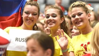 Zadar – U dvorani Krese Cosica na Visnjiku otvoreno je Europsko prvenstvo navijacica “European cheerleading championships 2015”. Danas i sutra svoje ce plesno akrobatske vjestine pokazati vise od 1500 natjecateljica. Photo: Dino Stanin/PIXSELL Zadar – U dvorani Krese Cosica na Visnjiku otvoreno je Europsko prvenstvo navijacica “European cheerleading championships 2015”. Danas i sutra svoje ce plesno akrobatske vjestine pokazati vise od 1500 natjecateljica. Photo: Dino Stanin/PIXSELL