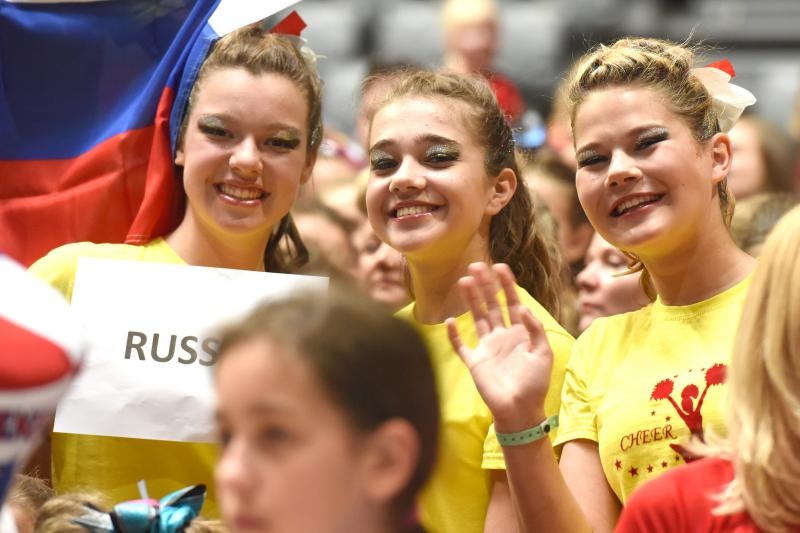 Zadar – U dvorani Krese Cosica na Visnjiku otvoreno je Europsko prvenstvo navijacica “European cheerleading championships 2015”. Danas i sutra svoje ce plesno akrobatske vjestine pokazati vise od 1500 natjecateljica. Photo: Dino Stanin/PIXSELL Zadar – U dvorani Krese Cosica na Visnjiku otvoreno je Europsko prvenstvo navijacica “European cheerleading championships 2015”. Danas i sutra svoje ce plesno akrobatske vjestine pokazati vise od 1500 natjecateljica. Photo: Dino Stanin/PIXSELL