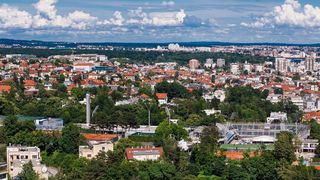 Pogled sa Zagrebačke katedrale na centar grada – Zagreb