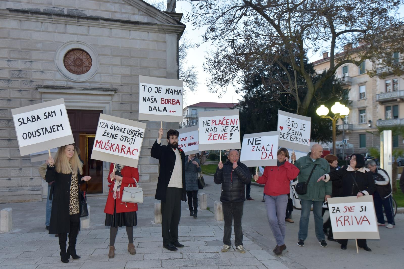Članovi zadarskog SDP-a povodom Međunarodnog dana žena održali prosvjedni marš