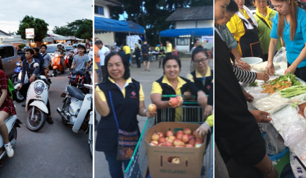 ulice tajlanda, slavlje zbog uspjesne akcije