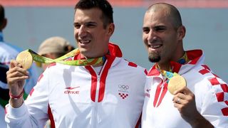Rio de Janeiro, Brazil – Braća Sinkovic, Martin i Valent, osvajači su olimpijske zlatne medalje u utrci dvojaca na pariće.  Photo: Igor Kralj/PIXSELL