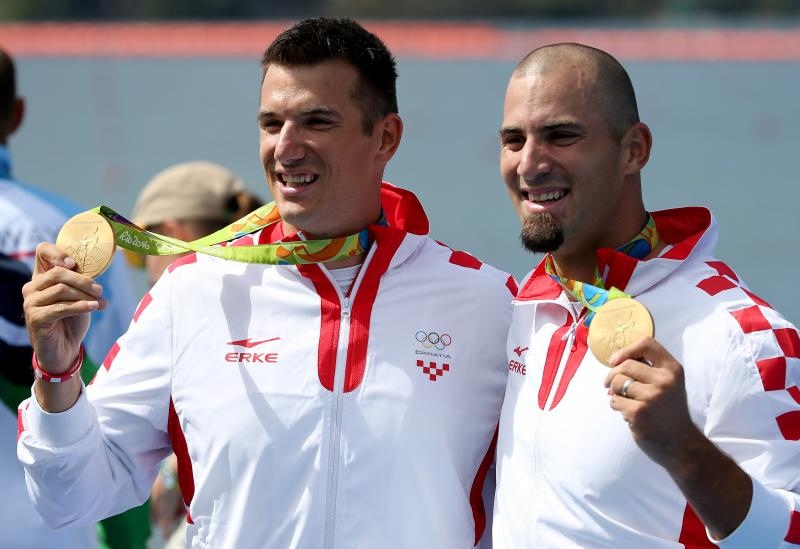 Rio de Janeiro, Brazil – Braća Sinkovic, Martin i Valent, osvajači su olimpijske zlatne medalje u utrci dvojaca na pariće.  Photo: Igor Kralj/PIXSELL