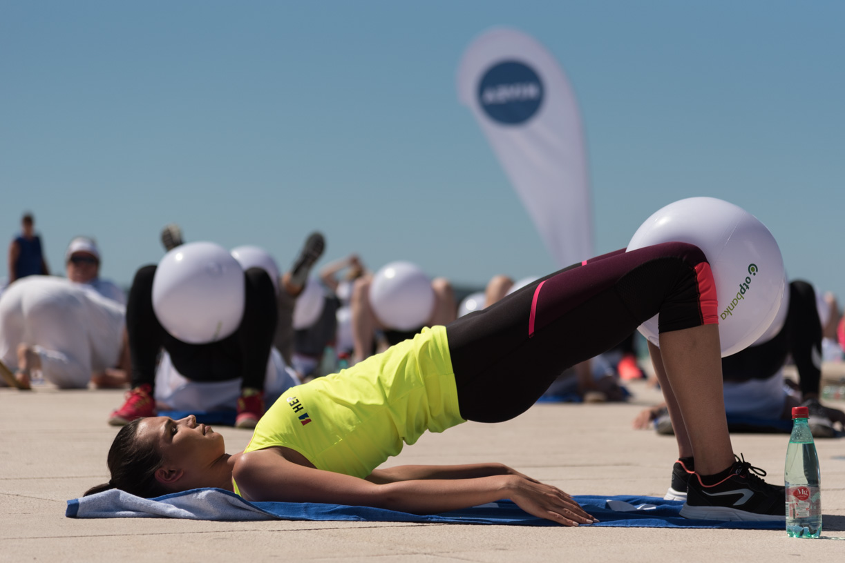 Stotinu vježbača na jutarnjem treningu Aktivne Hrvatske pozdravilo sunce Stotinu vježbača na jutarnjem treningu Aktivne Hrvatske pozdravilo sunce