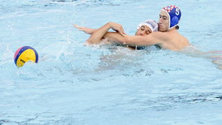 Zagreb, 090910.
Bazen Mladosti na Savi.
29. Europsko prvenstvo u vaterpolu,
Polufinalna utakmica Hrvatska -Srbija.
Na slici:Jokovic Maro  u akciji.
Foto: Goran Mehkek / CROPIX