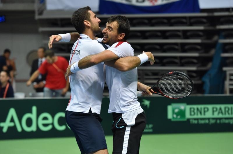 Davis Cup: Ivan Dodig/Marin Čilić – Nicolas Mahut/Pierre-Hugues Herbert 3-1. Photo. Hrvoje Jelavić/PIXSELL