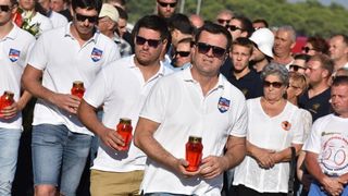 Vodice: Mimohodom vatrogasaca započelo obilježavanje 9. obljetnice kornatske tragedije. Photo: Hrvoje Jelavić/PIXSELL Vodice: Mimohodom vatrogasaca započelo obilježavanje 9. obljetnice kornatske tragedije. Photo: Hrvoje Jelavić/PIXSELL