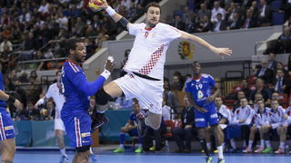 Zaragoza, Spanjolska, 230113.
Gradska dvorana Principe Felipe.
Svjetsko prvenstvo u rukometu za muskarce Spanjolska 2013.
Utakmica cetvrtfinala izmedju reprezentacija Hrvatske i Francuske.
Na fotografiji: Igor Vori.
Foto: Ante Cizmic / CROPIX