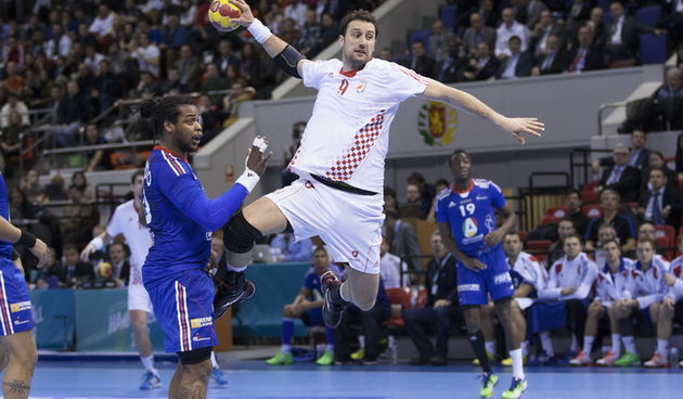 Zaragoza, Spanjolska, 230113.
Gradska dvorana Principe Felipe.
Svjetsko prvenstvo u rukometu za muskarce Spanjolska 2013.
Utakmica cetvrtfinala izmedju reprezentacija Hrvatske i Francuske.
Na fotografiji: Igor Vori.
Foto: Ante Cizmic / CROPIX