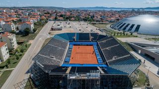 Zračne snimke teniskog terena na VIšnjiku