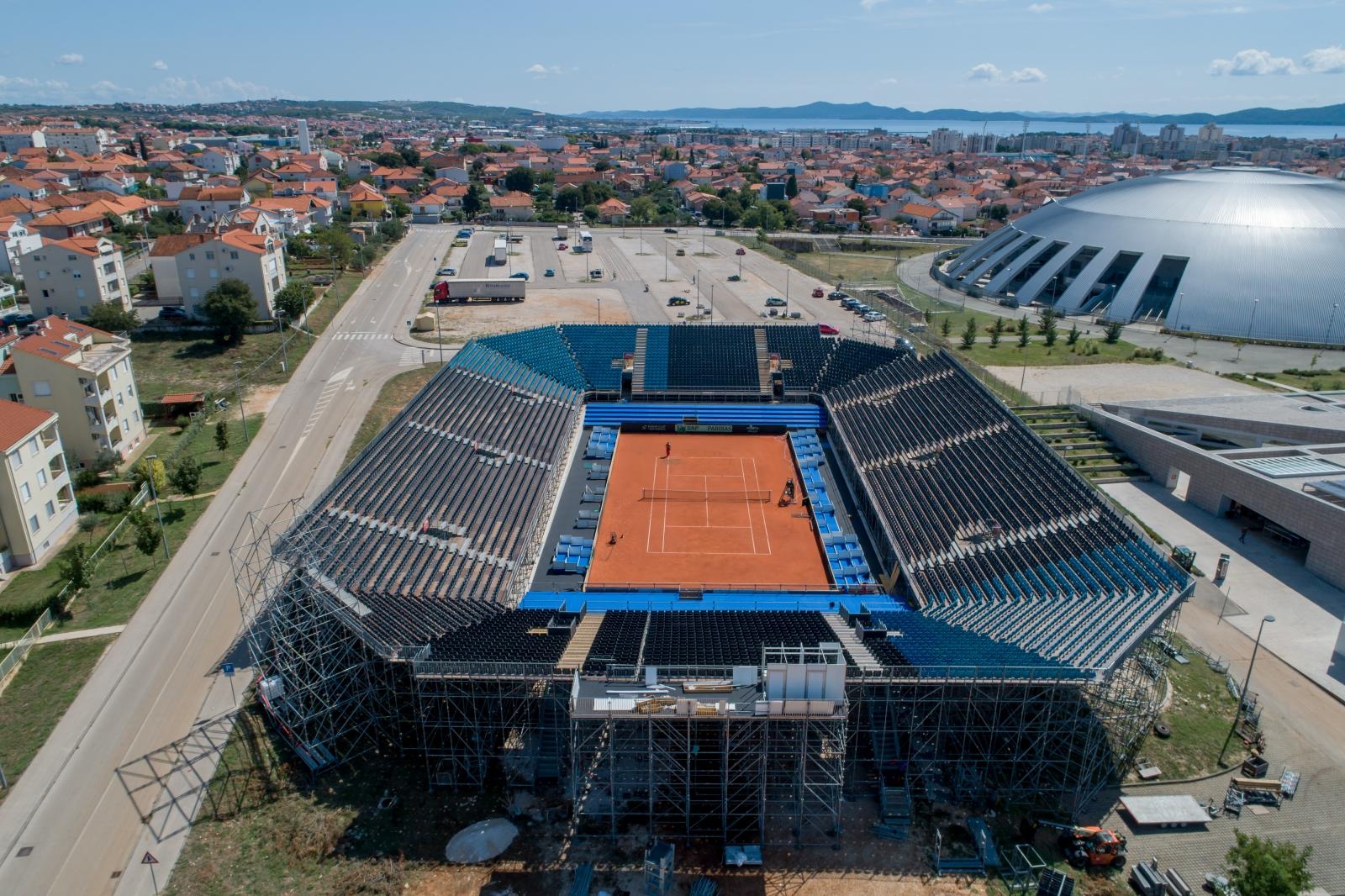 Zračne snimke teniskog terena na VIšnjiku