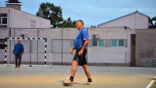 U povodu blagdana Kraljice Mira u Stanovima odigrana utakmica između liječnika i predstavnika Gradske uprave, Foto: Iva Perinčić