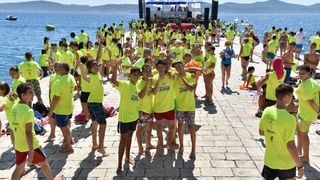 Jubilarni 10. dm Millennium Jump na zadarskoj rivi, Photo: Dino Stanin/PIXSELL Jubilarni 10. dm Millennium Jump na zadarskoj rivi, Photo: Dino Stanin/PIXSELL