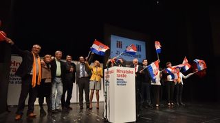 Predizborni skup koalicije “Hrvatska raste” u HNK Zadar, Foto: Dino Stanin/PIXSELL