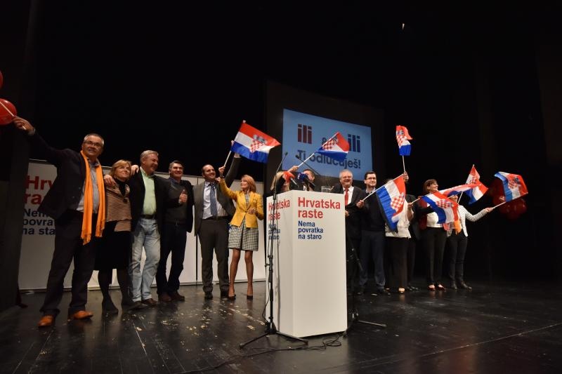 Predizborni skup koalicije “Hrvatska raste” u HNK Zadar, Foto: Dino Stanin/PIXSELL