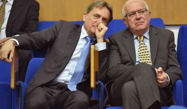 Zadar – Sjednica Gradskog vijeca Grada Zadra. Gradonacelnik Bozidar Kalmeta i zamjenik Zvonimir Vrancic. Reno Sinovcic. Joso Nekic. Danijel Kasap.Photo: Dino Stanin/PIXSELL