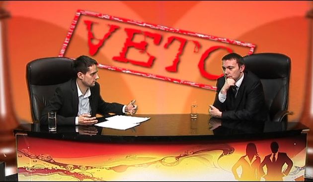 Sanjin Španović i Arsen Bauk u emisiji Veto TV Jabuka