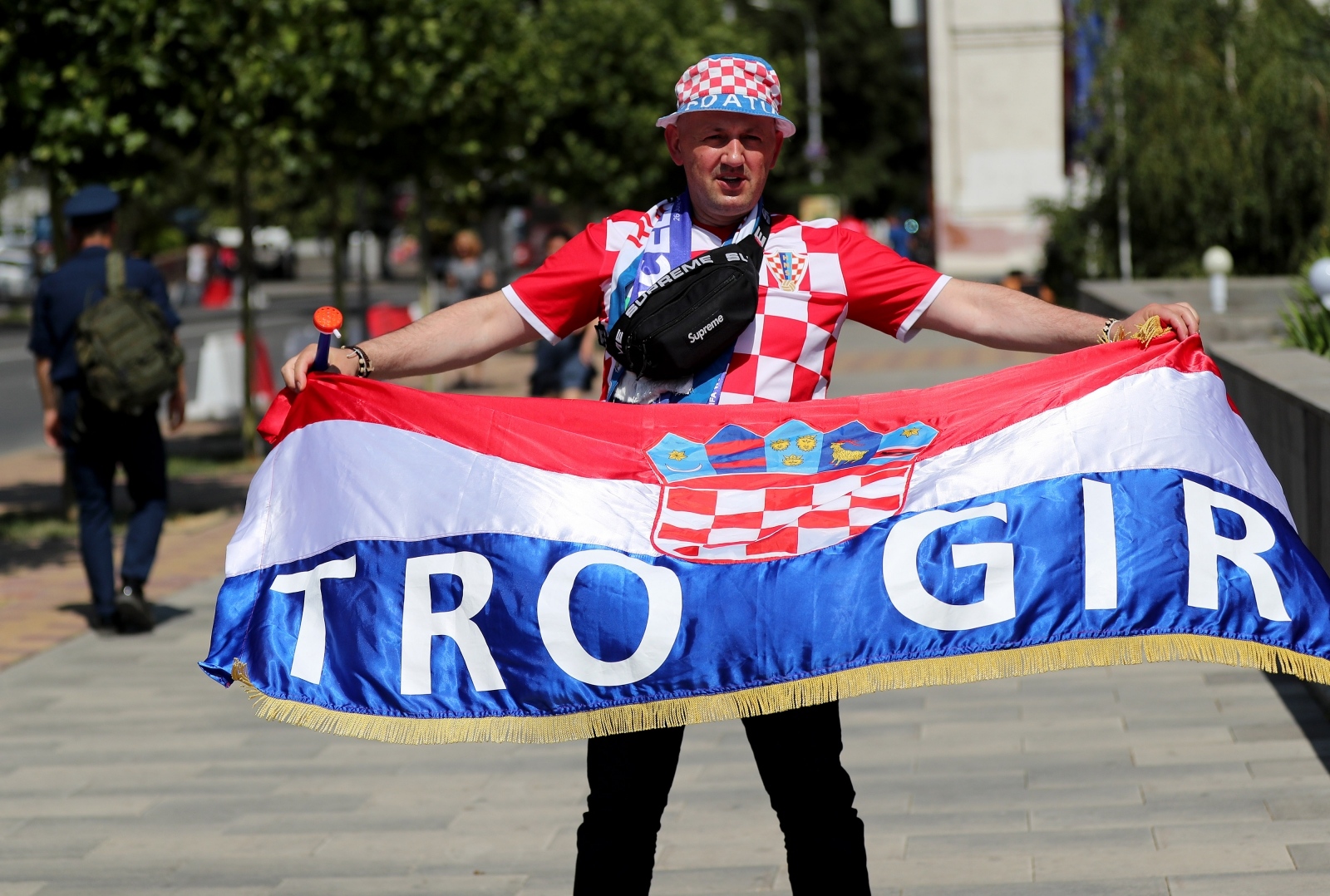 Veseli hrvatski navijači u Rostovu na Donu