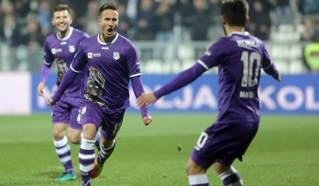 Prva utakmica polufinala hrvatskog nogometnog kupa, HNK Rijeka – NK Osijek. Mario Gavranovic. Photo: Nel Pavletic/PIXSELL