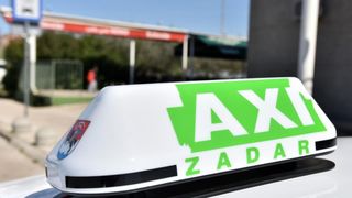 Na autobusnom kolodvoru dio taksista odrzao je prosvjed zbog kako kazu sve tezih uvijeta rada. Photo: Dino Stanin/PIXSELL