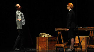 Zadar, 24.04.2013. snimio: Nenad Marčev 
dramska pretplata 
Kazalište PLAYDRAMA, Split 
Jeffrey Hatcher 
PICASSO 
redateljica: Nenni Delmestre 
igraju: Elvis Bošnjak, Lana Helena Hulenić 
Velika dvorana HNK Zadar