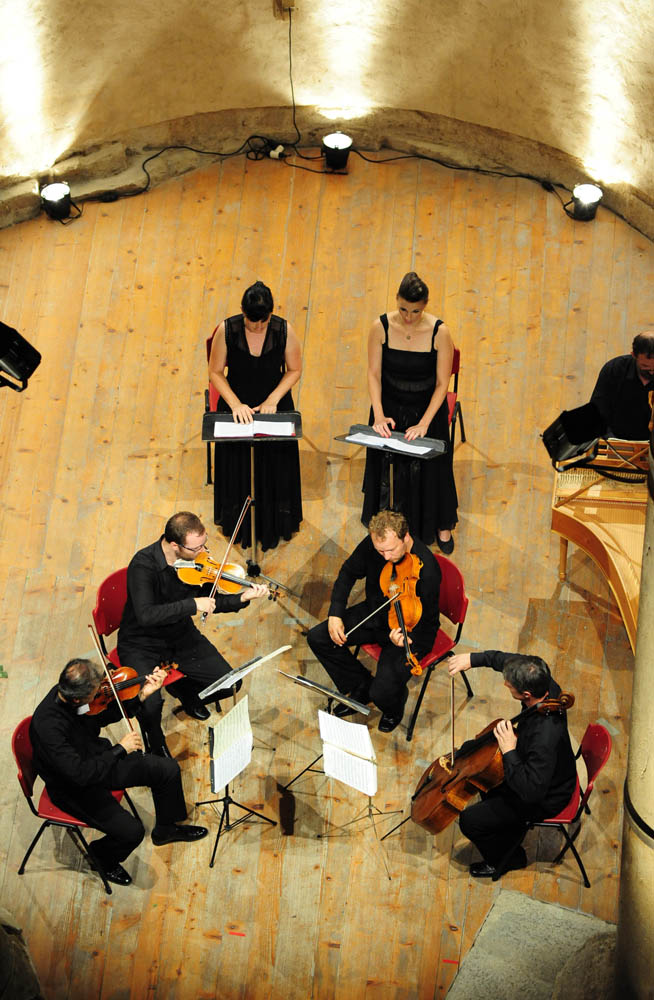 U sklopu 51. Glazbenih večeri u Sv. Donatu, sinoć su u Zadru gostovali Zagrebački kvartet, čembalist Pavao Mašić, te solistice Adela Golac-Rilović i Nera Gojanović-Kljajić, foto: Nenad Marčev