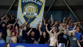 KK Cibona – KK Zadar 80-71. Navijači Zadra, Tornado. Photo: Goran Stanzl/PIXSELL KK Cibona – KK Zadar 80-71. Navijači Zadra, Tornado. Photo: Goran Stanzl/PIXSELL