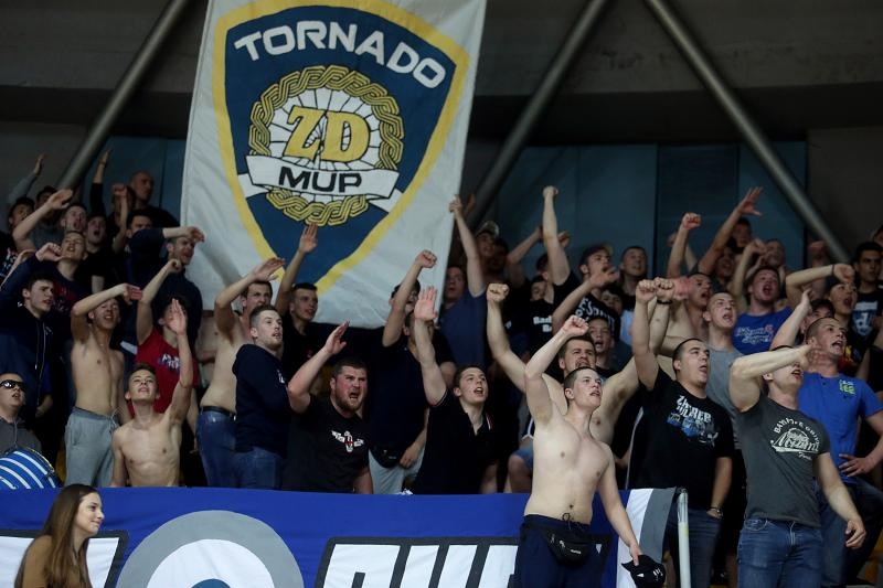 KK Cibona – KK Zadar 80-71. Navijači Zadra, Tornado. Photo: Goran Stanzl/PIXSELL KK Cibona – KK Zadar 80-71. Navijači Zadra, Tornado. Photo: Goran Stanzl/PIXSELL