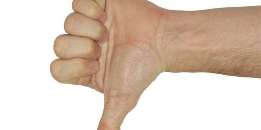 A Negative Thumbs Down Sign with Clipping Path