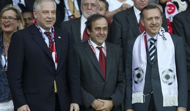 Sanader, Platini i Erdogan (Foto: Reuters) Sanader, Platini i Erdogan (Foto: Reuters)
