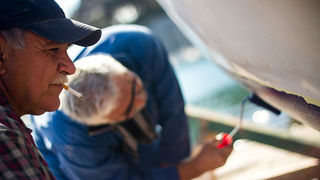Jazine: Uređuju se barke i kaići, Foto: Saša Čuka