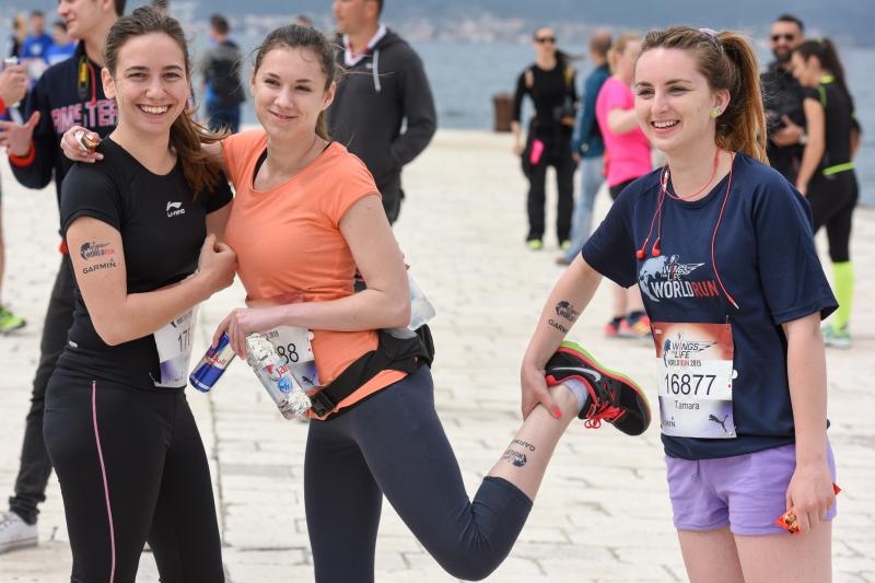 Zadar: Okupljanje natjecatelja prije sportske utrke Wings for life world run 2015., Photo: Dino Stanin/PIXSELL