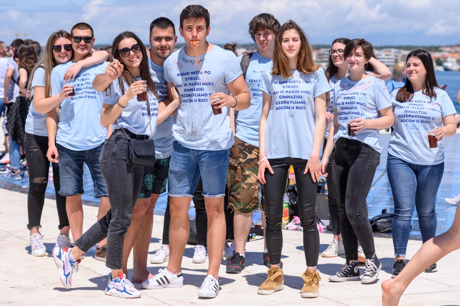Zadarski maturanti obilježili kraj škole na rivi