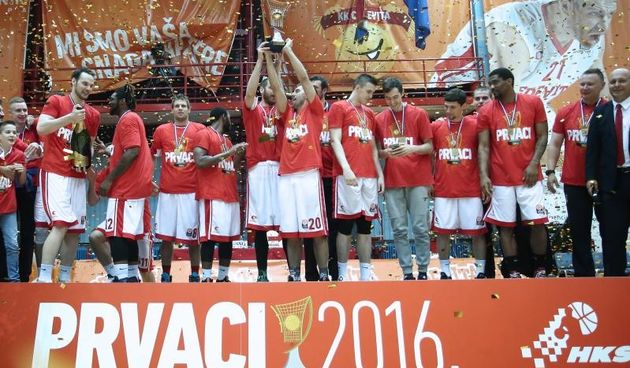 Zagreb – Cedevita je pobjedila Cibonu u trecoj finalnoj utamici kosarkaskog prvenstva Hrvatske, te rezultatom tri nula postala prvakom Hrvatske Photo: Sanjin Strukic/PIXSELL