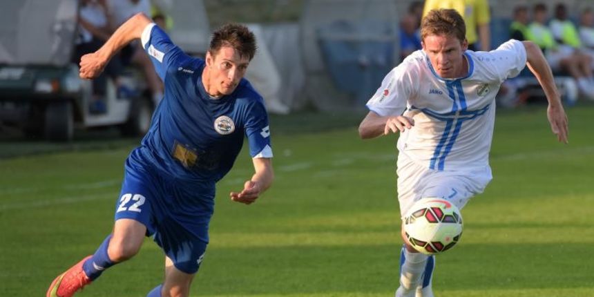 17.05.2015., stadion Stanovi, Zadar – MAXtv 1. HNL, 34. kolo, NK Zadar – NK Rijeka. Marko Tesija, Marin Tomasov. Photo: Dino Stanin/PIXSELL