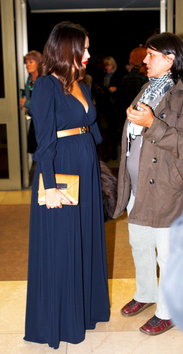 Zagreb 131011.
KD Vatroslav Lisinski.
Koncert Hrvatske dive, na kojem su nastupale Tereza Kesovija, Radojka Sverko i Gabi Novak.
Na slici: trudna Severina.
Foto: Goran Mehkek / Cropix