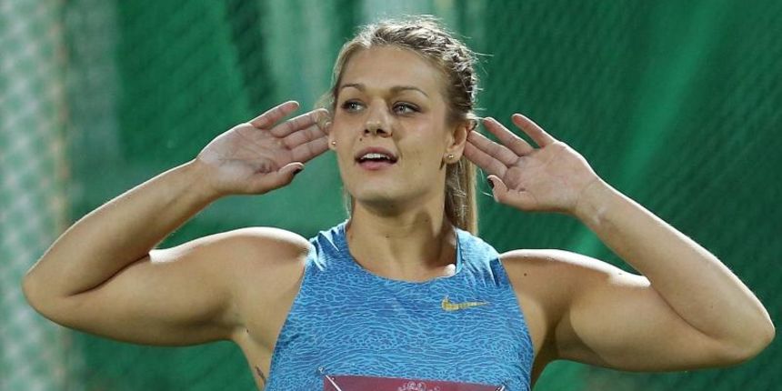 Zagreb – IAAF World Challenge Zagreb, 65. memorijal Borisa Hanzekovica. Disk, zene, Sandra Perkovic. Photo: Goran Stanzl/PIXSELL Zagreb – IAAF World Challenge Zagreb, 65. memorijal Borisa Hanzekovica. Disk, zene, Sandra Perkovic. Photo: Goran Stanzl/PIXSELL