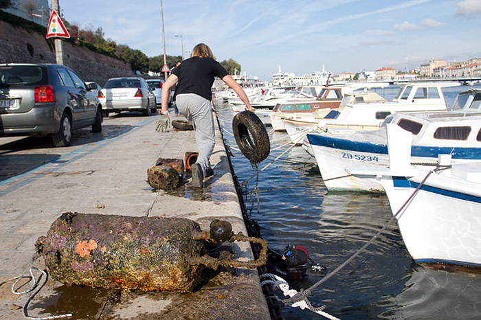 Ronilacki klub Sv. Roko – čišćenje, uvala Jazine, foto: Leo Banić