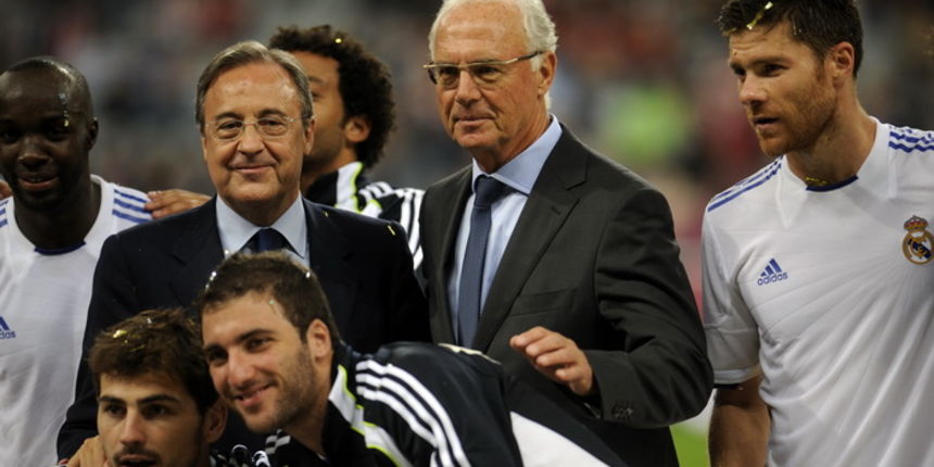 Munchen, 130810. Stadion Allianz Arena. Prijateljska nogometna utakmica izmedju Bayerna i Real Madrida, povodom odlaska Franza Beckenbauera sa svih funkcija iz minhenskog kluba nakon 46 godina kao igrac ili funkcioner kluba. Na slici: predsjednik Reala Fl