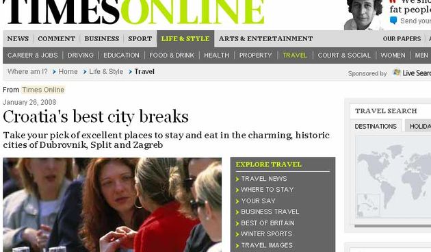 The Times – članak o Hrvatskoj